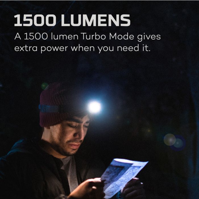 LINTERNA RECARGABLE  TIPO MINERO 1500 LUMENES EINSTEIN NEBO (NEB-HLP-0008-G) 