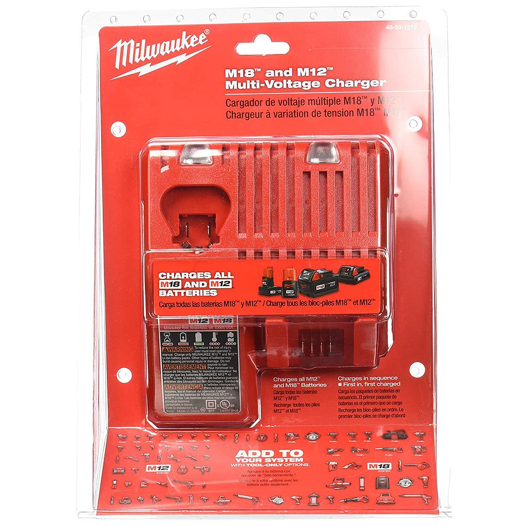 CARGADOR BATERIA 12 Y 18V MILWAUKEE (48-1959)