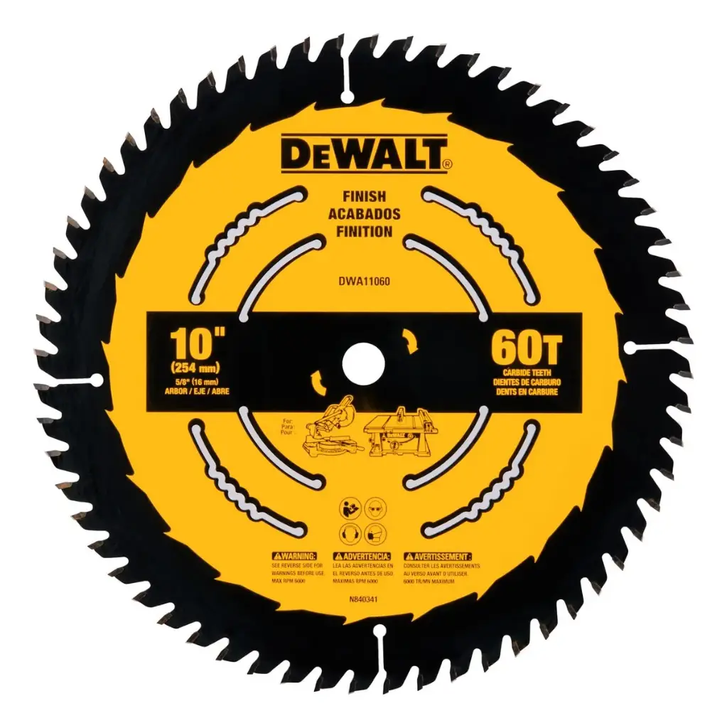 DISCO SIERRA 10" 60 DTES DEWALT (DWA11060)