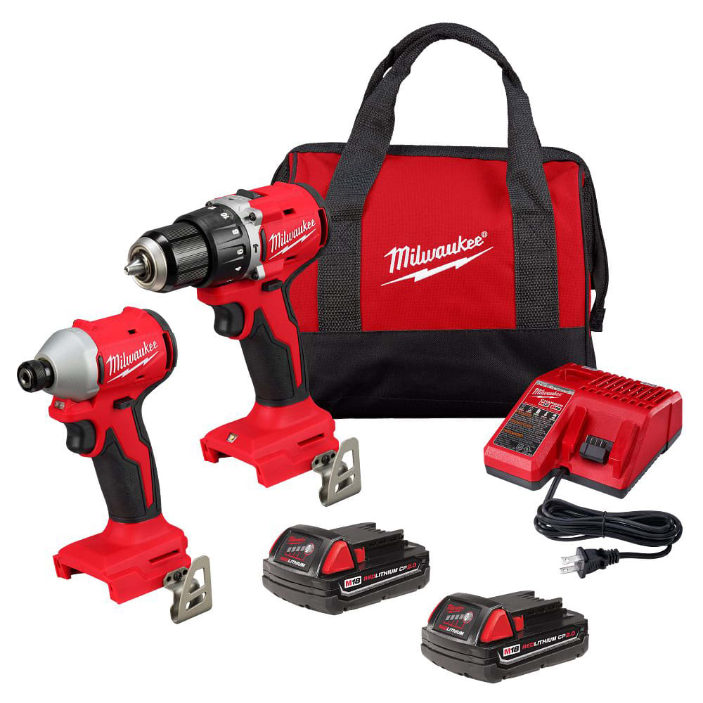 KIT TALADRO + ATORNILLADOR 18V 2 BAT MILWAUKEE (3610-259)