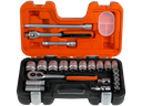 JUEGO DADOS DE 1/2 23 PZAS 3/8 A 1.1/4 BAHCO (S240AF)
