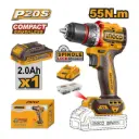 TALADRO INALAMBRICO 55 N.m 20V 1 BAT. 2.0Ah  INGCO (CDLI205582)