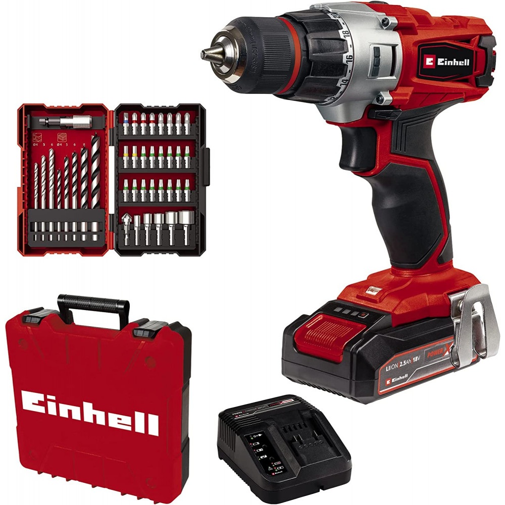 TALADRO 18V 10 MM EINHELL (TE-CD 18/2+39) 4514219