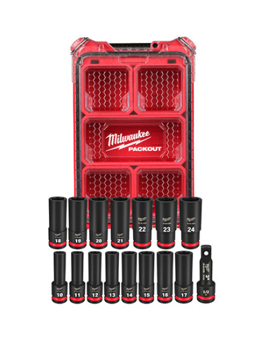 JUEGO DE DADOS SHOCKWAVE DUTY 16 PZS MILWAUKEE (49-66-6803)