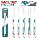 SET 5 HOJAS SIERRA SABLE P/MADERA TOTAL (TRSB1111DF)