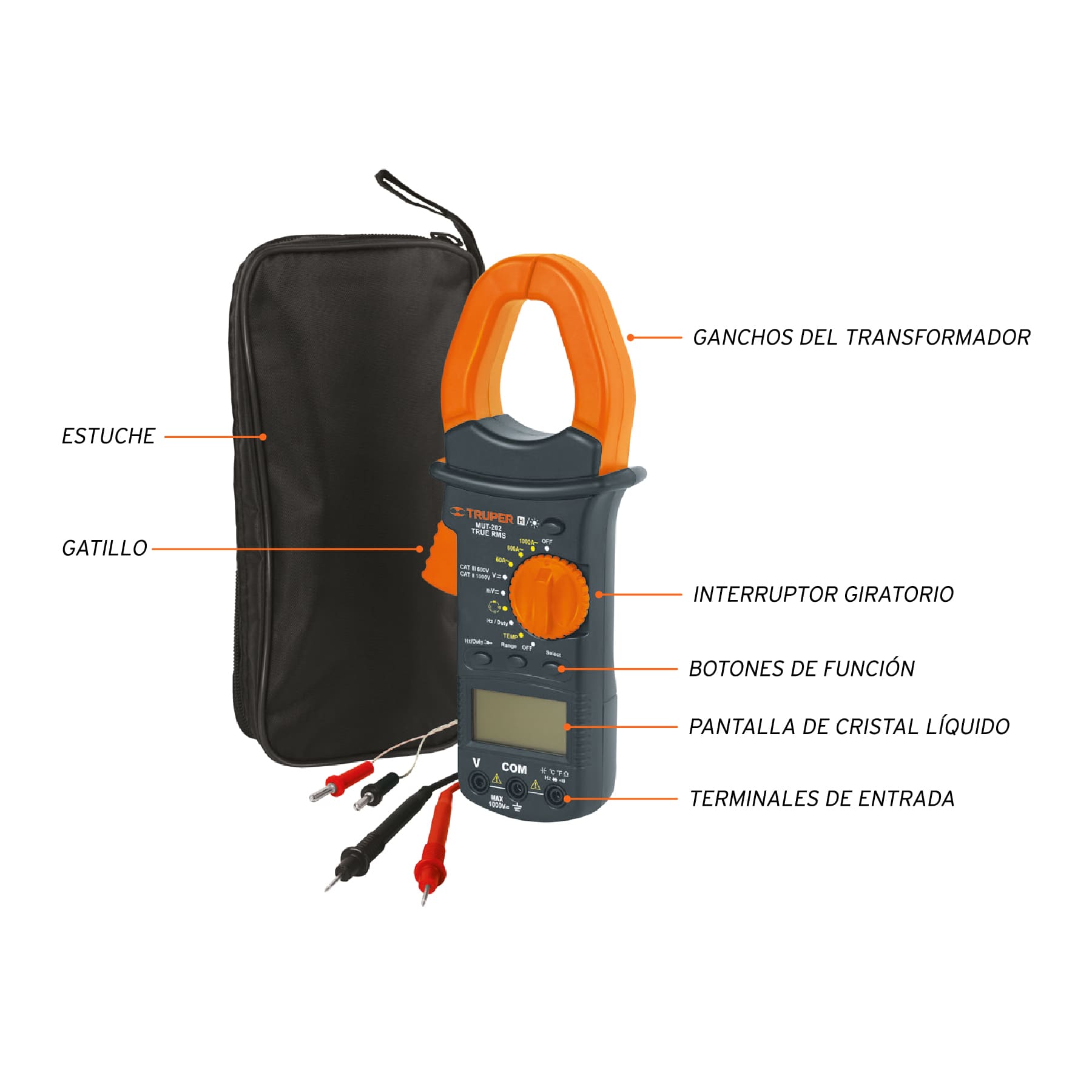 MULTITESTER DIGITAL CON PINZAS TRUPER (MUT-202)