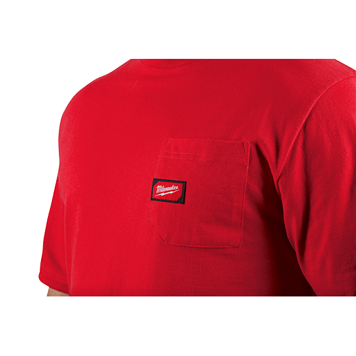 POLERA MANGA CORTA ROJO TALLA L MILWAUKEE (601R-L)