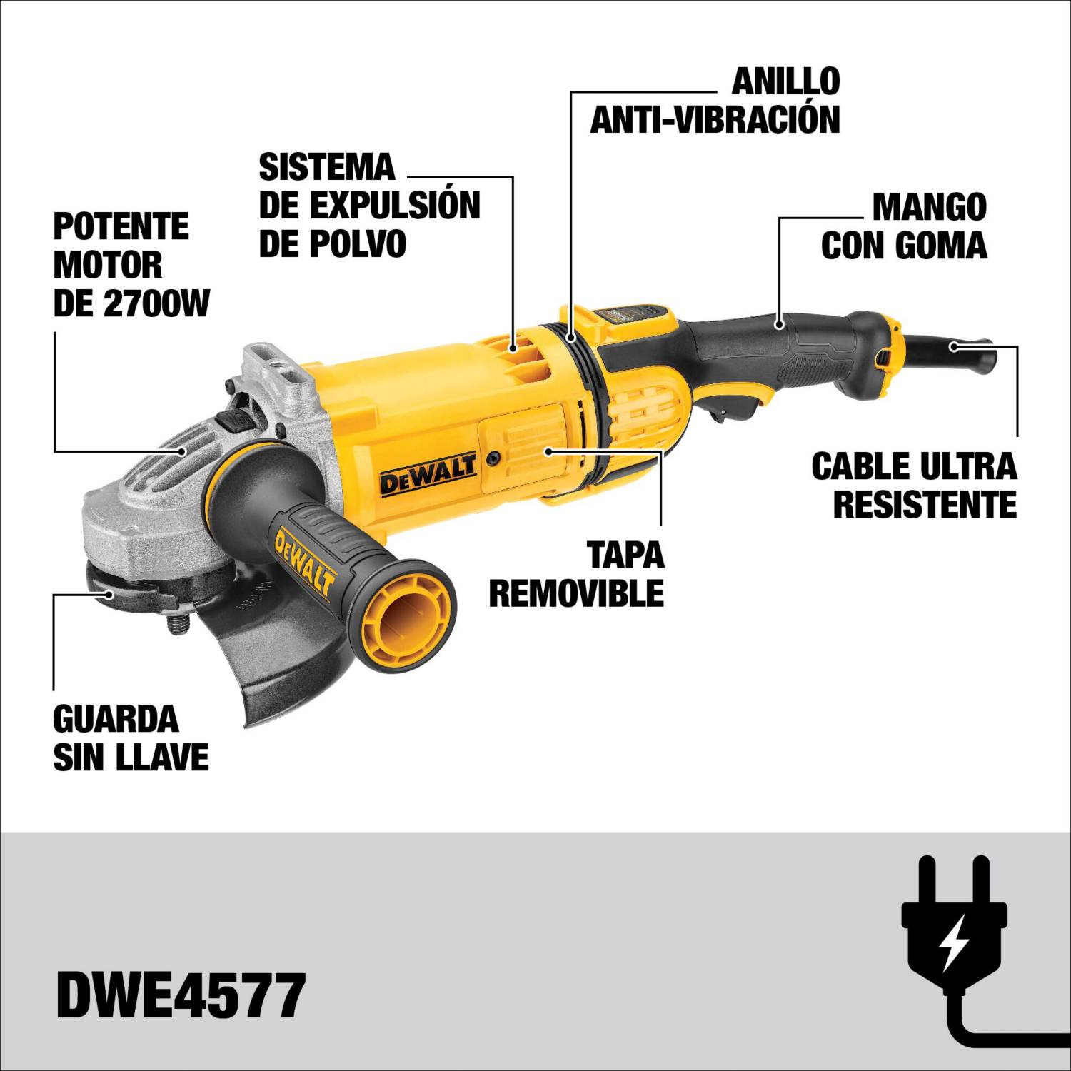 ESMERIL ANGULAR 7 2700W DEWALT (DWE4577-B2C)