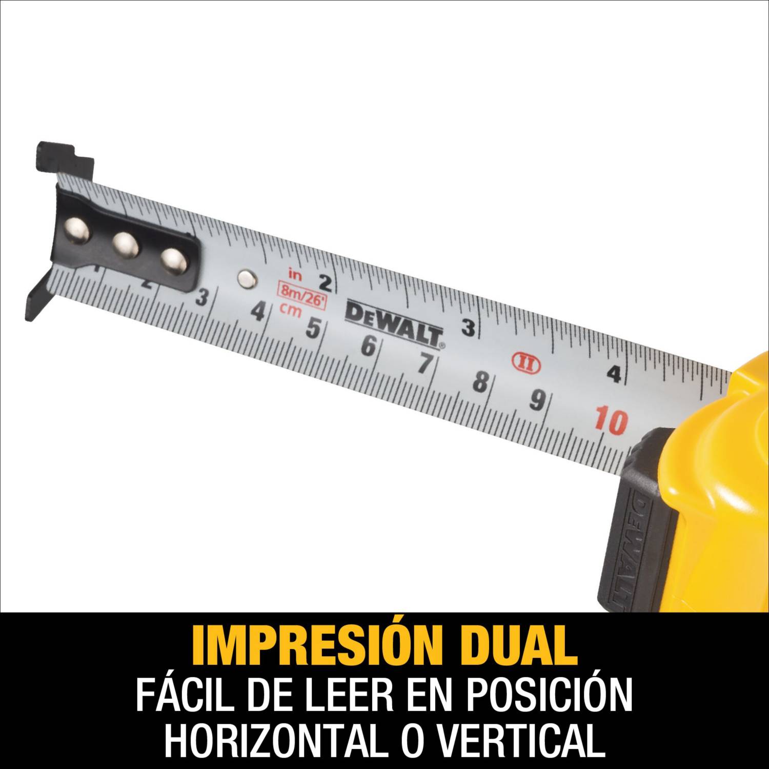 HUINCHA DE MEDIR 8 MTS DEWALT (DWHT34193L)