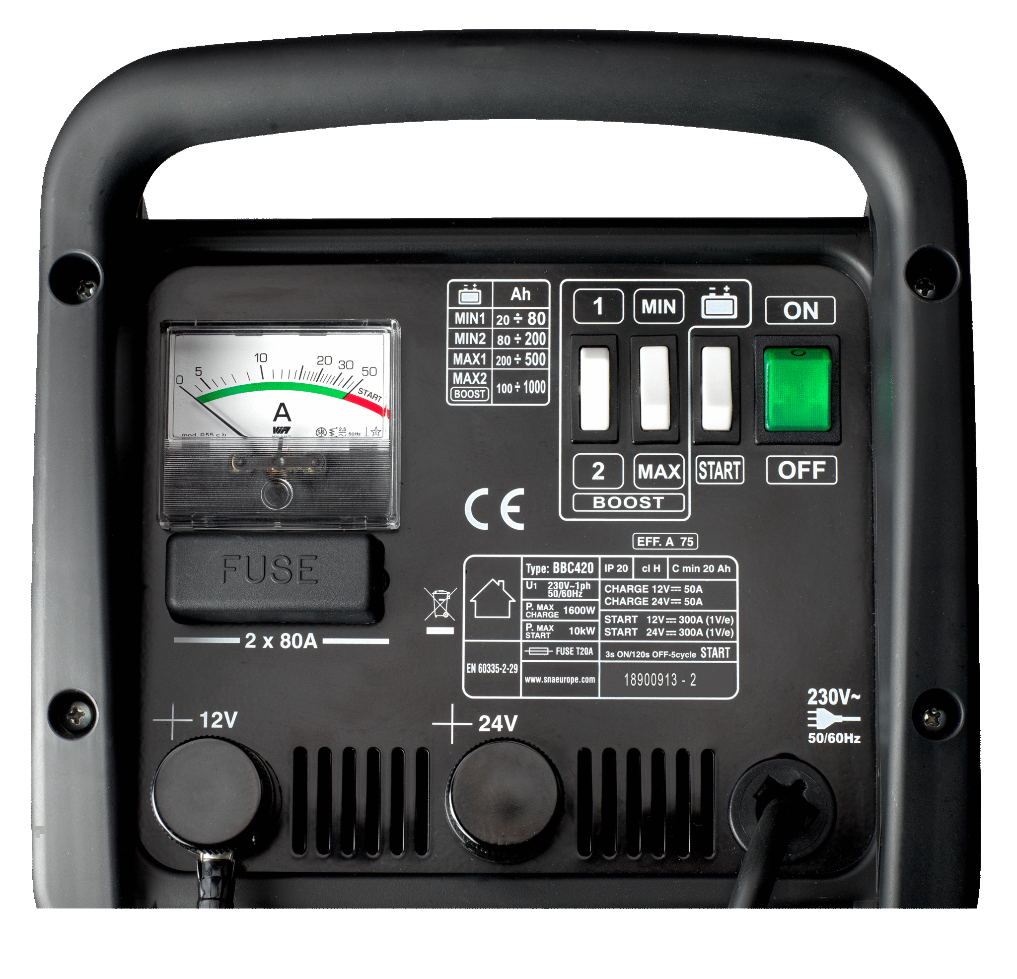 CARGADOR DE BATERIA-ARRANCADOR 12/24V BAHCO (BBC620)