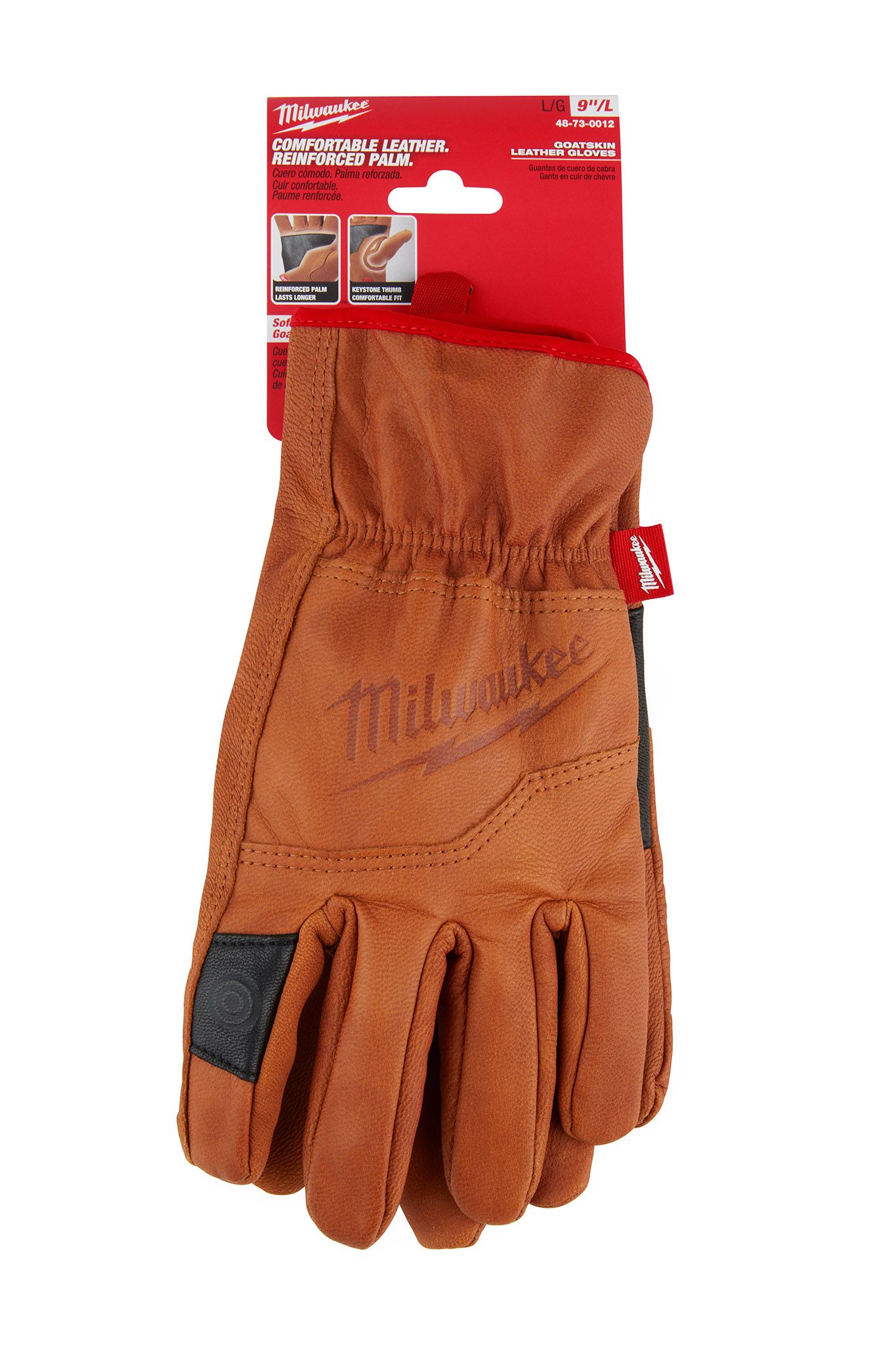 GUANTES DE PIEL DE CABRA L MILWAUKEE (48-73-0012)