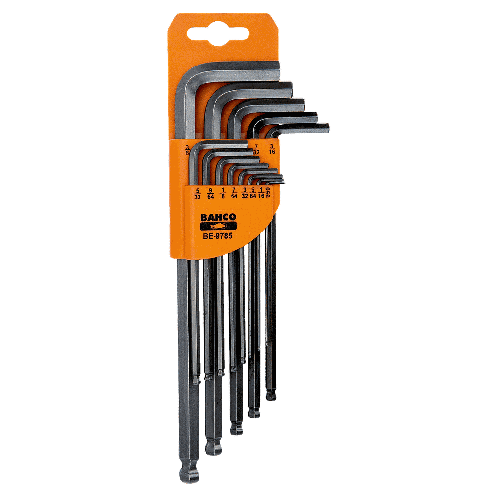 JUEGO LLAVES ALLEN 1/16-3/8 BAHCO (BE-9785)