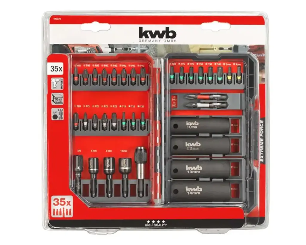 SET 35 PZS PUNTAS IMPACT KWB (109020)