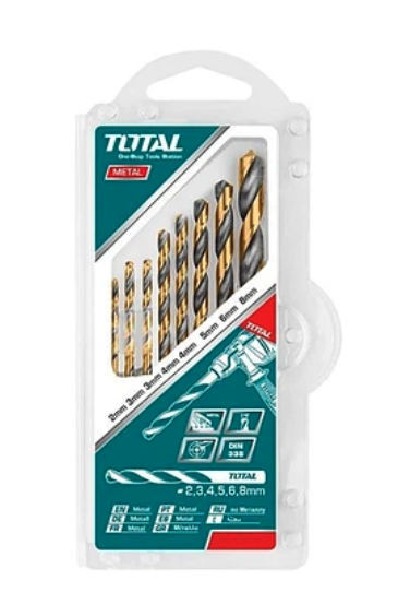 JUEGO DE BROCAS METAL 8 PZS TOTAL (TACSD0801)