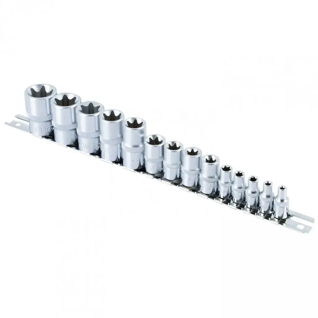 JUEGO DE DADOS TORX HEMBRA 1/4, 3/8 Y 1/2,14 PIEZAS JONNESWAY (S06H414S)