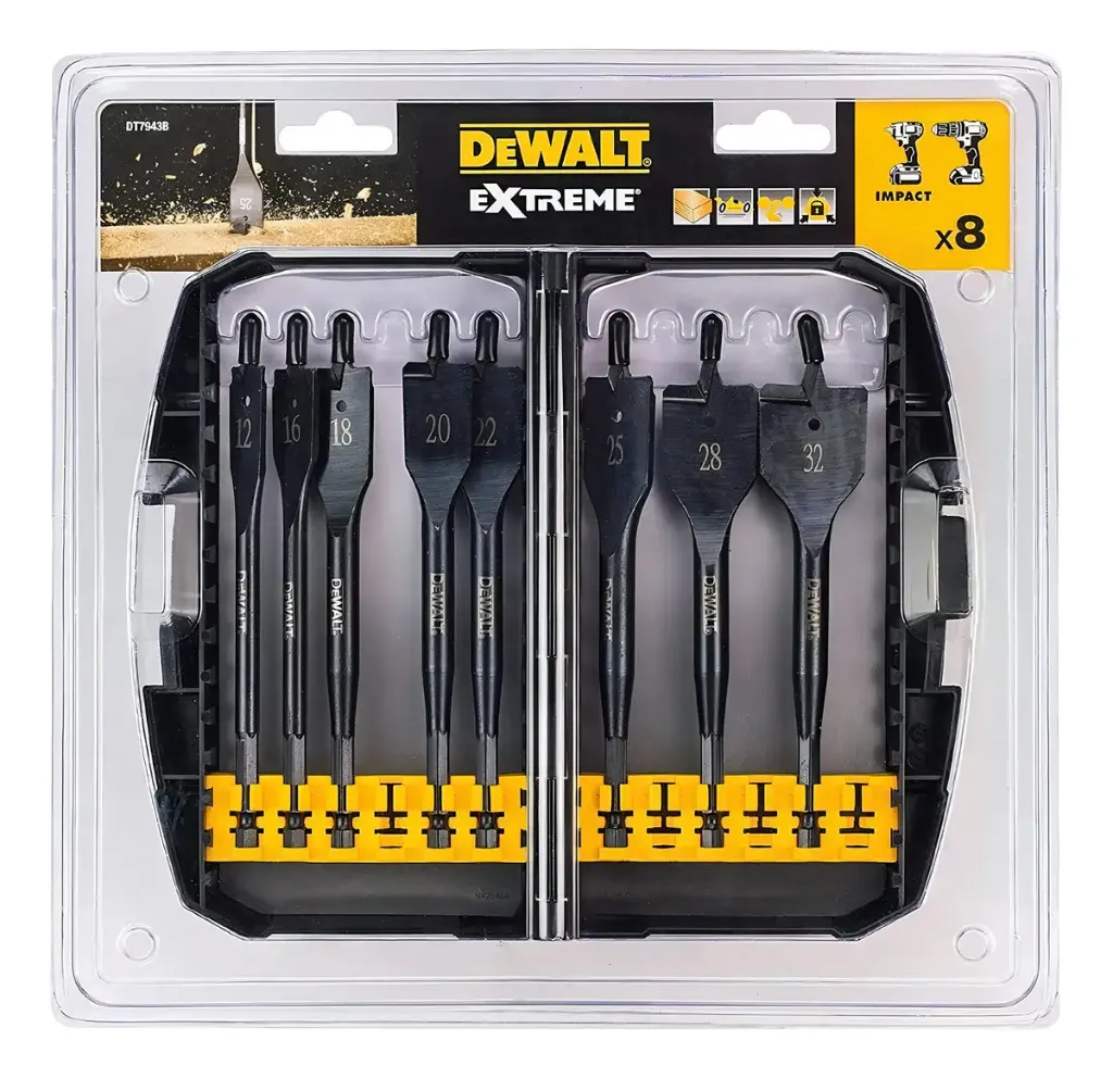 JUEGO DE BROCA PALETA 8 PZA DEWALT (DT7943B-QZ)