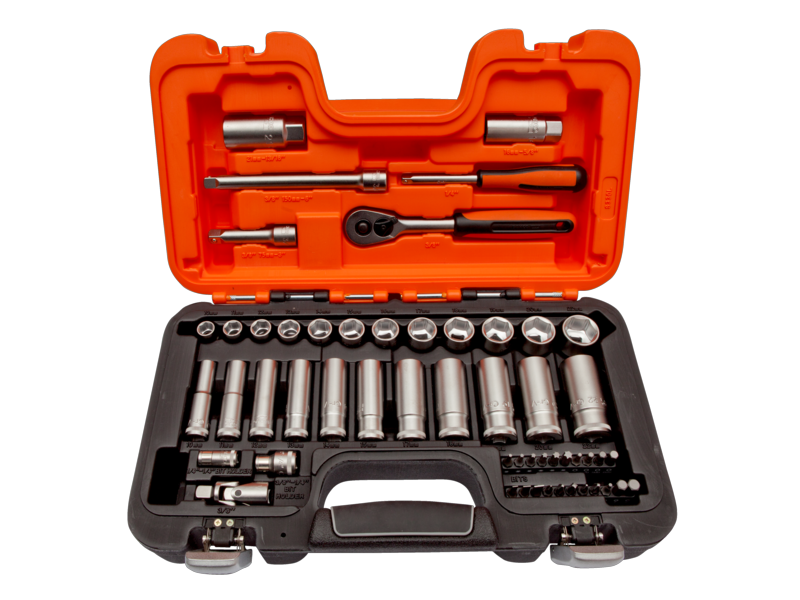 JUEGO DADOS LARGO DE 1/4 Y 3/8 53 PZS BAHCO (S330L)