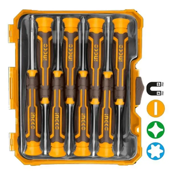 JUEGO DE PERILLEROS PRECISION 8 PZAS INGCO (HKSD0818)
