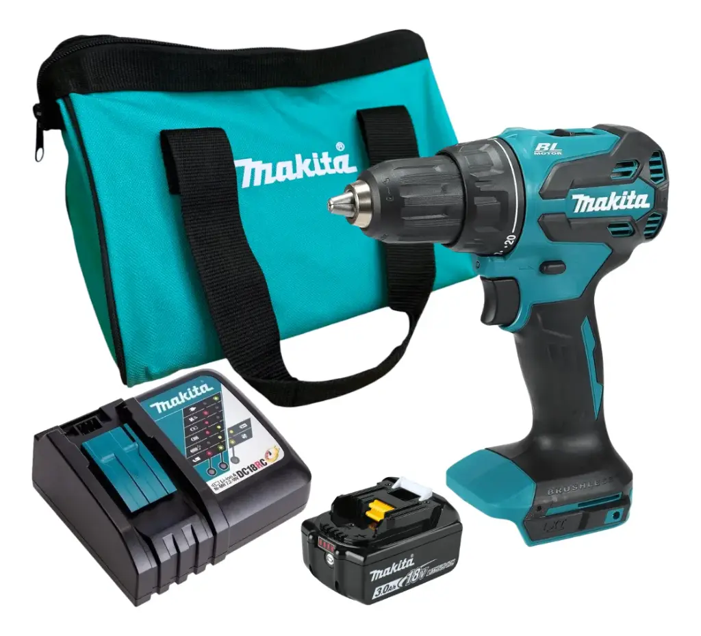 TALADRO PERCUTOR 18V LXT 1 BAT 3,0 Ah + BOLSO MAKITA (DHP490RFX)