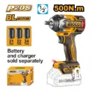 LLAVE IMPACTO 500Nm 1/2  S/BAT 20V 2 BAT 4O,Ah INGCO (CIWLI20501)