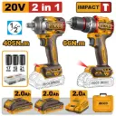 TALADRO IMPACTO 20V+ LLAVE IMPACTO INGCO 20V (CKLI20286) 