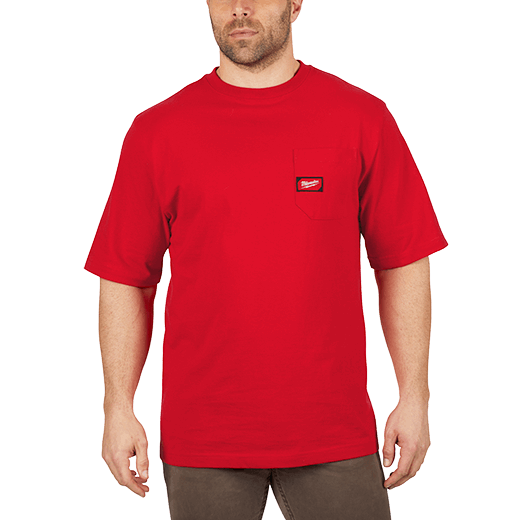 POLERA MANGA CORTA ROJO TALLA L MILWAUKEE (601R-L)