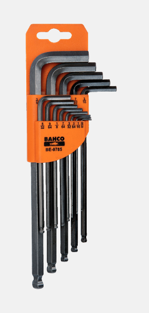 JUEGO LLAVES ALLEN INOX 1/16-3/8 BAHCO (BE-9785I) 
