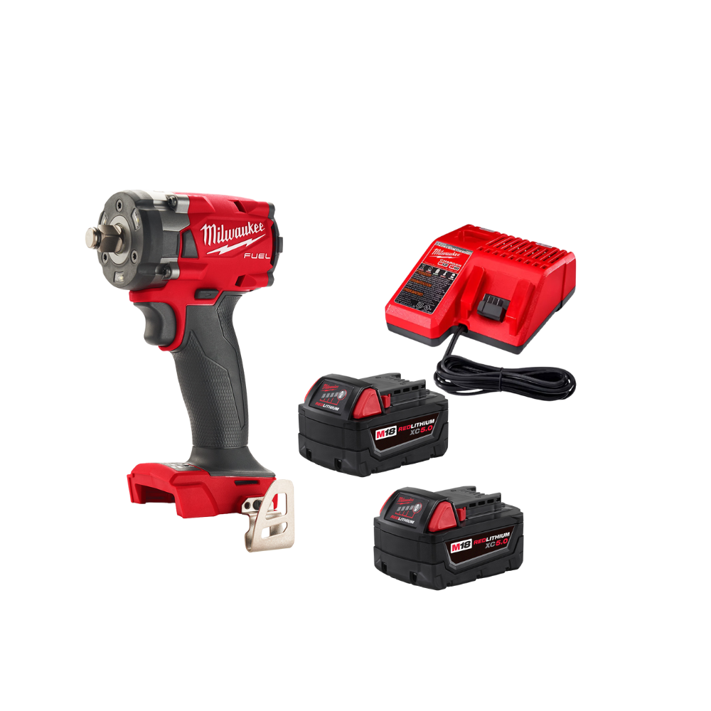 LLAVE IMPACTO COMPACTA 1/2 339Nm 18V 2 BAT 5.0Ah MILWAUKEE (2855-259)