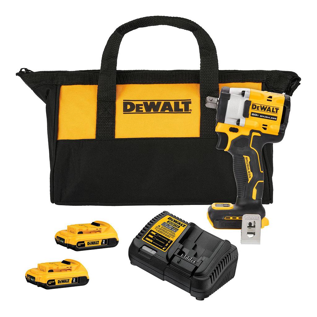 LLAVE IMPACTO 20V MAX 1/2 &quot;2&quot; BATERIAS 2Ah DEWALT (DCF922D2-B2)